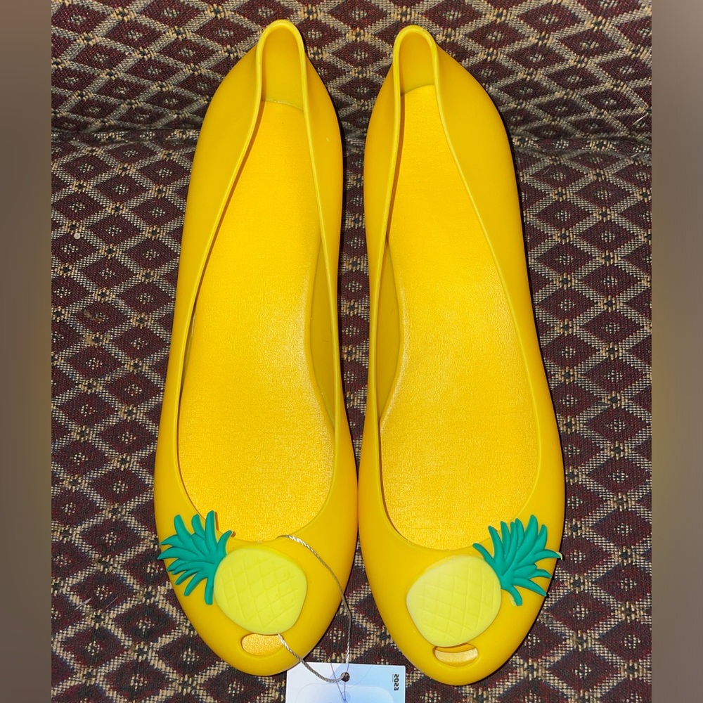 NWT Pineapple Jelly Shoes